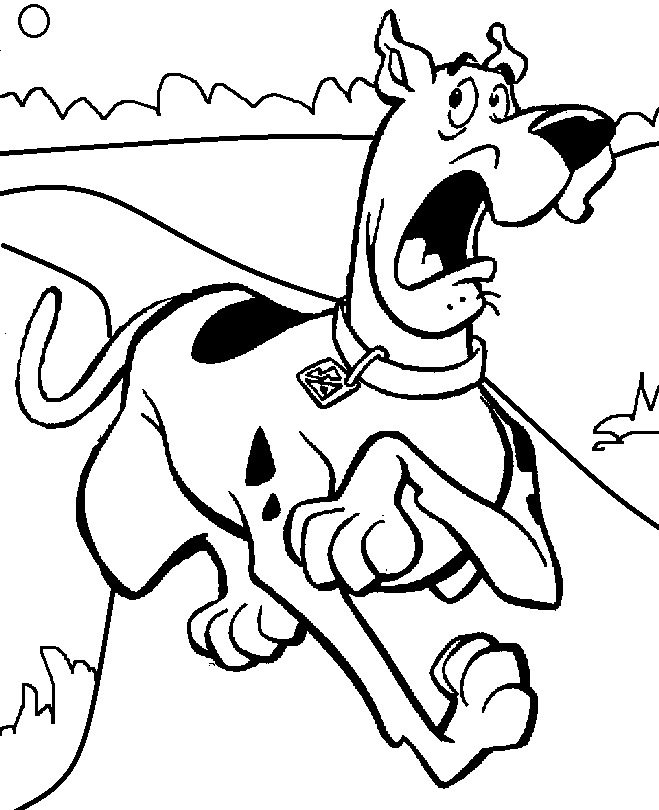 Plansa de colorat cu Scooby Doo 15 7